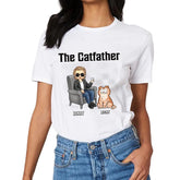 Meilleur papa chat de tous les temps - T-shirt unisexe personnalisé personnalisé pour chat - Fête des Pères, Cadeau pour les propriétaires d’animaux de compagnie, les amoureux des animaux de compagnie